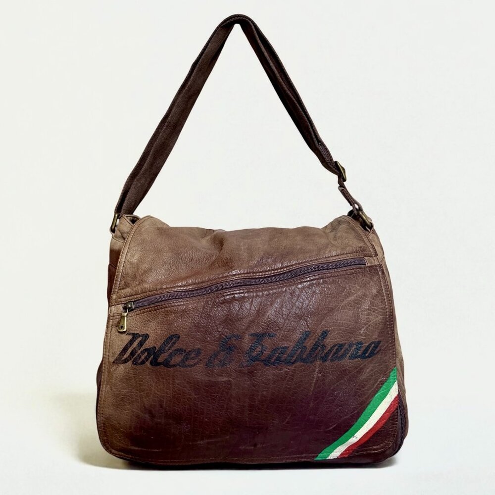 DOLCE & GABBANA xl leather messenger